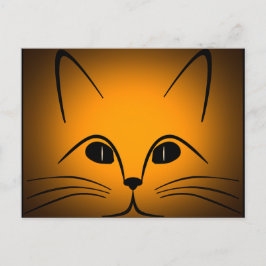 Digitales Design für Schwarz und Gold-Katzen Postkarte