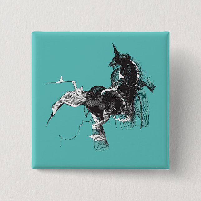 Digitales Einhorn Button (Vorderseite)