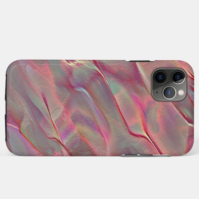 Digitales graues felsiges Satin, Pfirsich oder leb Case-Mate iPhone Hülle (Rückseite (Horizontal))