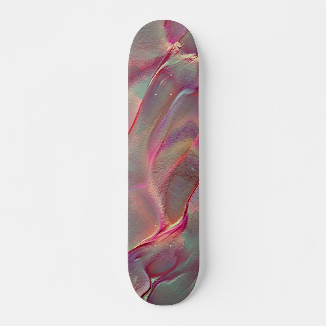 Digitales graues felsiges Satin, Pfirsich oder leb Skateboard (Vorne)