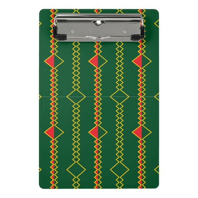 Digitales Grünbuch Zigzag Lines - 72729 Mini Klemmbrett (Vorderseite)