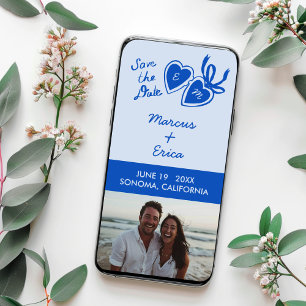 Digitales Herzanhänger-Armband mit individuellem F Save The Date