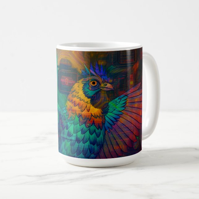 Digitales Küken Kaffeetasse (VorderseiteRechts)