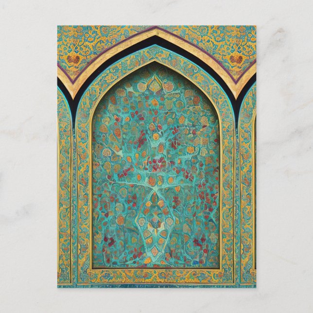 Digitales Kunstwerk basierend auf persisch gekache Postkarte (Vorderseite)