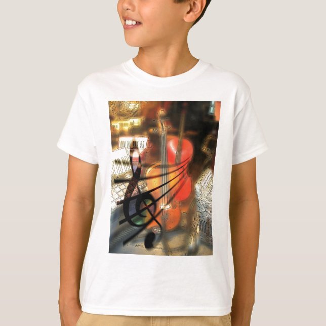 Digitales Musikinstrument für Geige T-Shirt (Vorderseite)