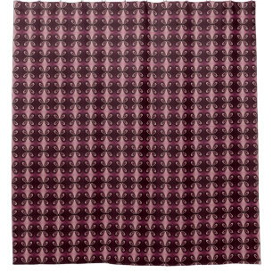 Digitales Muster des Burgundy Red Floral Petal Duschvorhang