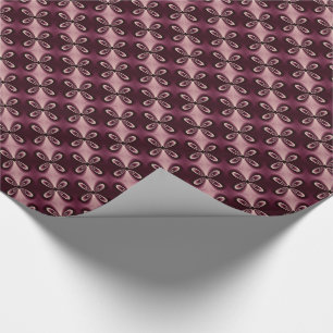 Digitales Muster des Burgundy Red Floral Petal Geschenkpapier