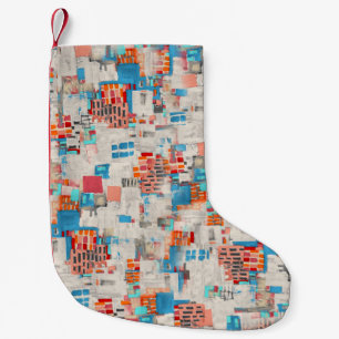 Digitales Muster für Wasserfarben Kleiner Weihnachtsstrumpf