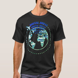Digitales Nomad, das per Fernzugriff T - Shirt arb
