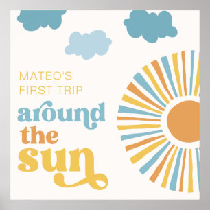 Digitales oder gedrucktes Sun Birthday Poster