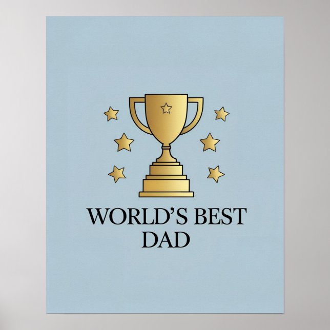 Digitales Poster der besten Vater der Welt (Vorne)