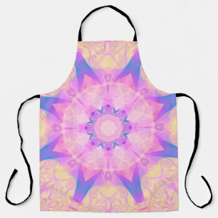 Digitales Retro abstrakte Mandala. Helle Blume. Be Schürze