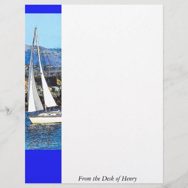 Digitales Sailboat Personalisiert Letterhead (Vorderseite)