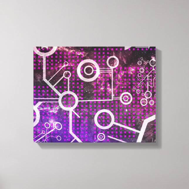 Digitales Universum Leinwanddruck (Vorderseite)
