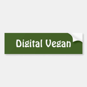 Digitales Vegan Autoaufkleber