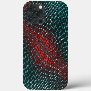 Digitales verdrilltes Netz aus aufgesetztem Cyan-D Case-Mate iPhone Hülle