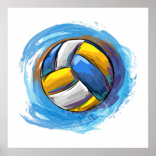 Digitales Volleyball-Design Poster