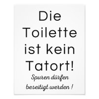 Digitales WC Poster Toilette Gästeklo Lustig, Bade
