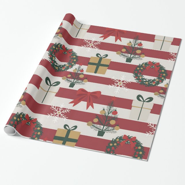 Digitales Weihnachtsbild - AD001 Geschenkpapier (Ungerollt)