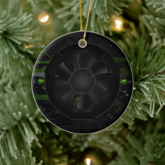Digitalisierte Träume Keramik Ornament (Baum)
