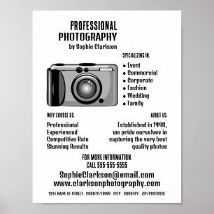 Digitalkamera Icon Fotograf, Miete für Fotografie Poster