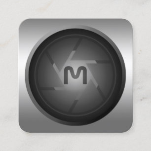 Digitalkamera im Silber-Stil - Visitenkarte