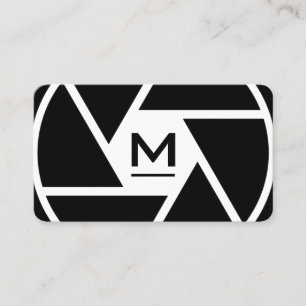 Digitalkamera-Objektiv-Monogramm-Fotograf Visitenk Visitenkarte
