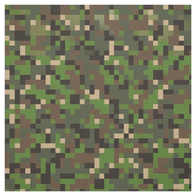 Digitalrechner-API-Druck | 8 Bit Camouflage Stoff (Muster)