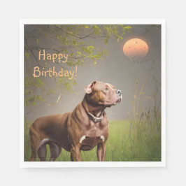 Dignified Brown Pitbull Serviette