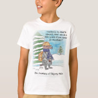 Digory Mole stellt seinen Reise-T - Shirt an