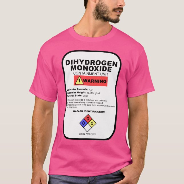 Dihydrogenmonoxid T-Shirt (Vorderseite)