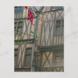 Dijon, Altstadt mit halbem Gebäude Postkarte