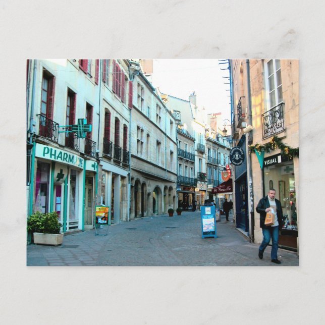 Dijon, Einkaufsviertel der Altstadt Postkarte (Vorderseite)