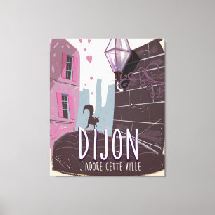 Dijon France Vintage Reiseplakat Leinwanddruck