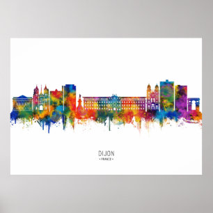 Dijon Frankreich Skyline Poster