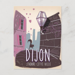 Dijon Frankreich Vintage-Reiseposter Postkarte