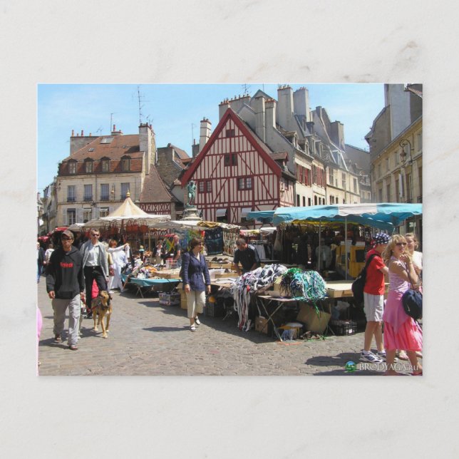 Dijon, Market Day Postkarte (Vorderseite)