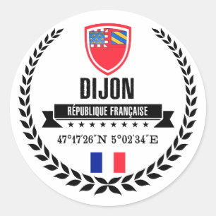 Dijon Runder Aufkleber
