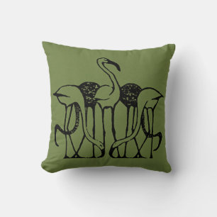 Dijsselhof - Fünf Flamingos, schöne Kunst, Kissen