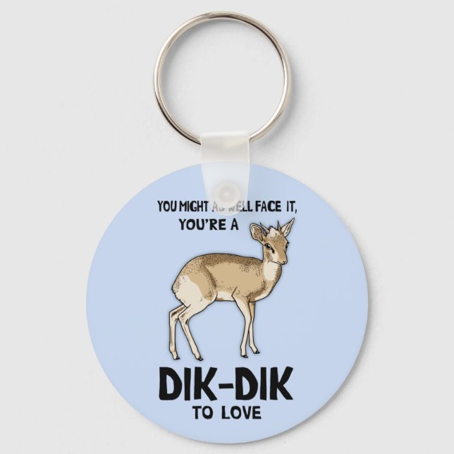 Dik-Dik zur Liebe Schlüsselanhänger (Vorderseite)