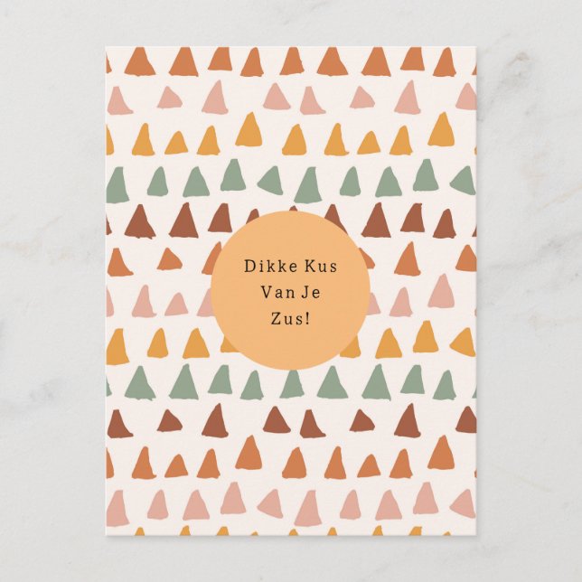 Dikke Kus Van Je Zus Quote Kaart Postkarte (Vorderseite)