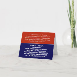 Diktator-Anti-Trump-Schecks und Balances-Residenz Karte