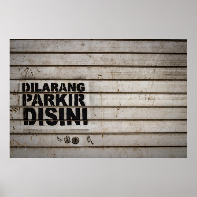 Dilarang parkir desi-Zeichen Poster (Vorne)
