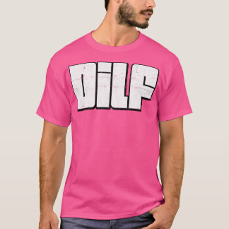 DILF Retro Style Typografie Design T-Shirt