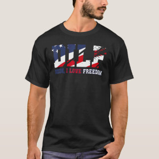 Dilf Typ I Liebe Freedom Usa 4. Juli Flaggen Party T-Shirt