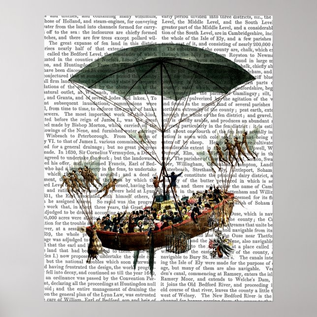 Diligenza und fliegende Kreaturen Poster (Vorne)