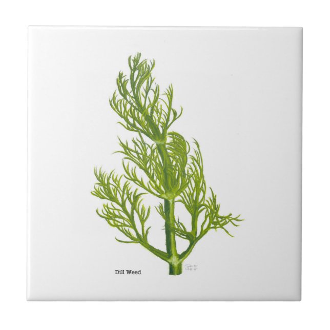 Dill Art Keramikfliese (Vorderseite)