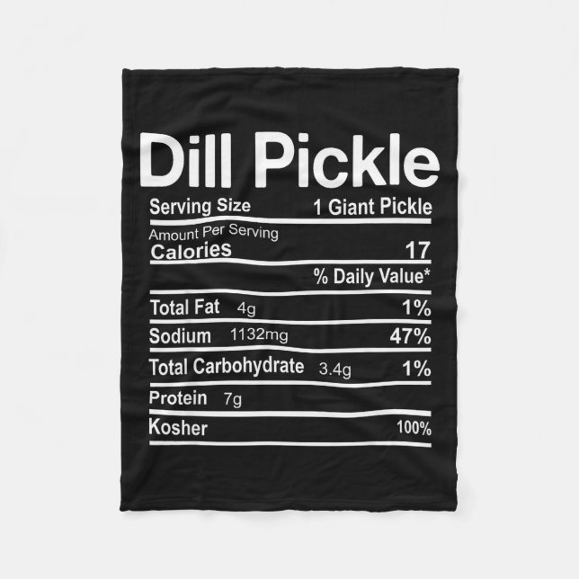 Dill Ckle Nutrition Facts Funny Thanksgiving Chris Fleecedecke (Vorderseite)