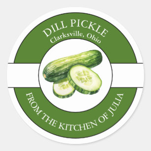 Dill Cucumber-Siegel Runder Aufkleber