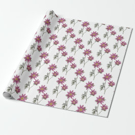Dill Daisy Wrapping Paper White Pattern Geschenkpapier